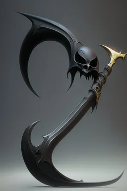 black big sharp scythe