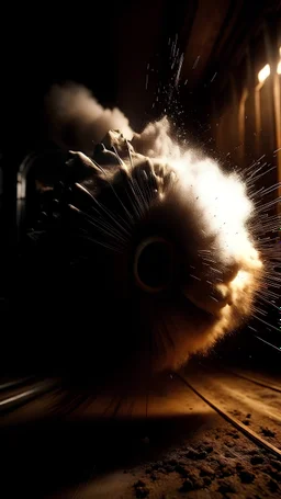 Spitting explosion coming out of a narrow pipe, hd, 4k, hdr, realistic, realism, fujifilm, hd, 4k, realism, hyper real, hdr, fujifilm, leica, high definition, real