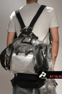 back pack, transparent, sci fi, punk, color, neon