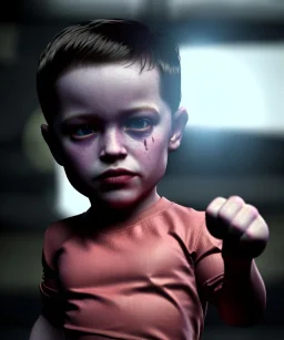 Fight club poster toddler, dramatic lighting, hyper realistic