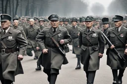 Nazi army marching