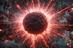 Atomic explosion, made of red vine, ULTRA REALISTIC, details, intricate detail, professional lighting, film lighting, 35mm, anamorphic, lightroom, cinematography, bokeh, lens flare, film grain, hdr10, 8k, Roger Deakins, incredibly detailed, reflect, sharpen