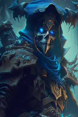 lich hunter from warhammer, anime style, depth of field, nvidia graphics, lightrays, trending art, movie poster