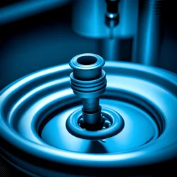 Water Down the Drain showing with the focus on the drain and water with the duotone color palette (grey and blue)