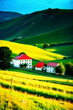 Foto di paese in zona di campagna fra Ungheria e Romania, anni 1980