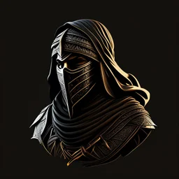 Arab warrior, vectorized, 3D, 8k, black background