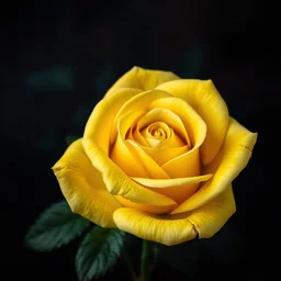 Create yellow rose and dark multicoloured background