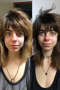 ragazza di 23 anni con capelli scompiliati