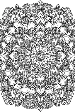 outline images for mandala colouring book