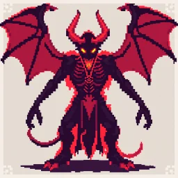 16 bit pixelart of demonic entety