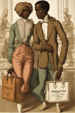 Illustrate the dehumanizing perspective of Franklin and Armfield towards slaves. Depict their likening of "fancy girls" to luxury items like Louis Vuitton handbags. Use symbolism to convey the callousness of this comparison