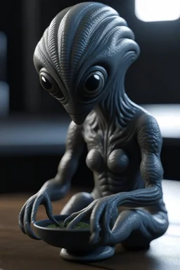 Ceramic alien ,3d 4k octane render, smooth, sharp focus, highly detailed, unreal engine 5,