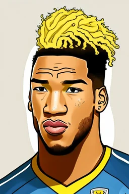 Joelinton Cassio de Lira Brazilian football player ,cartoon 2d