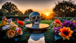 sunrise in the garden of the moment , vanitas style