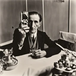 Marcel Duchamp takes a selfie