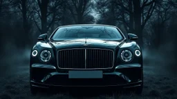 a scary bentley car front in the shadow