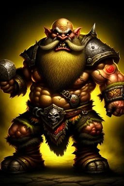 dwarf warrior enraged angry berserk berserking beserker mad barbarian smoldering furious small short man