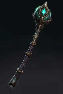 A sorceress evil staff