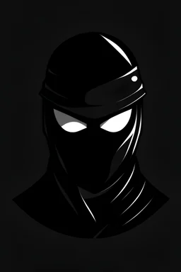 schwarzer einfacher ninja