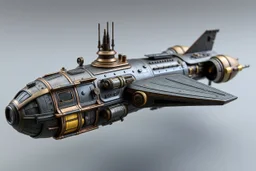 space ship, steampunk, model, 3d