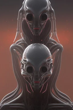 evil predator, alien, tron, head, bitcoin eyes, 8k, finely detailed, dark light, photo realistic, hr giger, cyberpunk