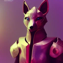 Armor wearing Fox, character design,ultra realistic,shiny, smooth, studio quality, octane render, Surrealism, Triadic colour scheme,ambient lighting polaroid, 100mm