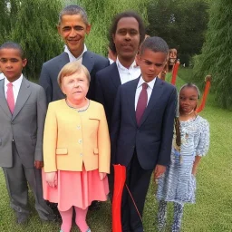 children of obama and angela merkel