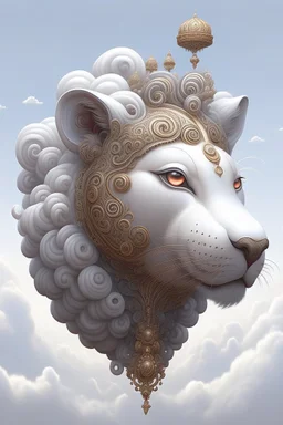 Cloud animal , 3d 4k octane render, lifelike, photorealistic, artstation, illustration, smooth, sharp focus, ornate, intricate, complex, highly detailed, digital painting, smooth, art by tom bagshaw, akihiko yosh