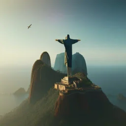 Christ the Redeemer, spring, flying birds, unreal engine 5, cinematic lighting, photorealistic, realistic, hyper detailed, 8k, octane render, cinema 4d