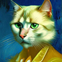 Portrait of a cat by Van Gogh