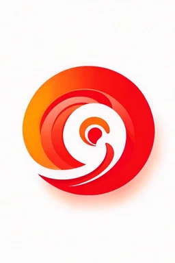 logo for a telecom company , gradient red and orange logo, white backround