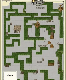 dungeon map 20 rooms and hallways with monster encounters