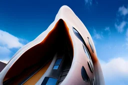 Edificio, estilo Zaha Hadid, ventanas de vidrio, Arte digital, calidad ultra, 8k, 3D