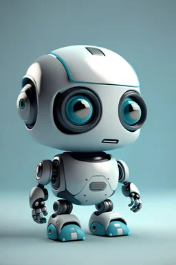 cute robot, looking apologetic
