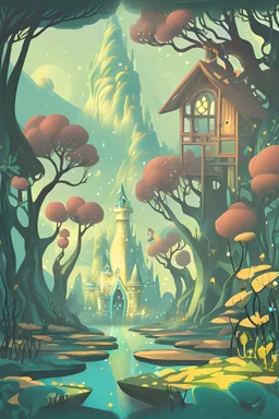 mystical wonderland illustration