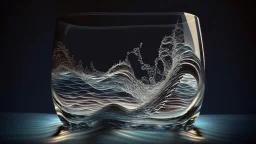 musical waves for the rest in the glass