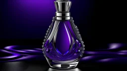 A special and creative perfume bottle to enter the market with a special corporate logo and purple color