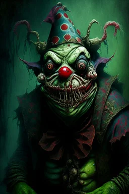 scary Frogman cultist of a clown god