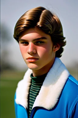 Extremely rich teen guy portrait 1970s