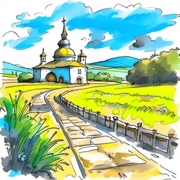 sketch of the camino the santiago shell