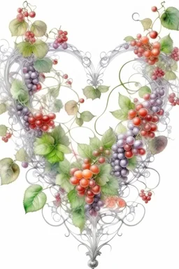 delicate transparent three-dimensional watercolor, the vine is laid in the form of a frame, inside a bouquet of flowers in the style of romanticism, realistic, filigree, high quality drawing, professional photo, 32k, iso100