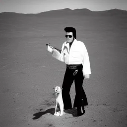 Elvis in desert