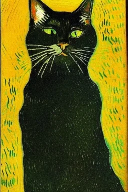 Portrait of a cat by Van Gogh