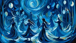 Abstract forms danced across the page, like ghosts in a moonlit ballroom.
