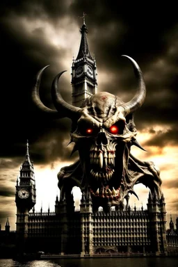 An evil spirit that wants to destroy the world and hides behind humanity and is called malicious Britain