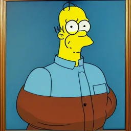 Homer Simpson Van Goph Portrait