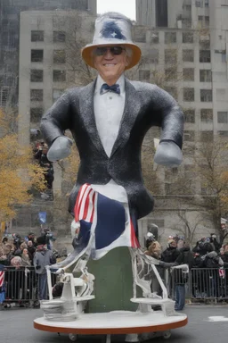 macy's day float of president joe biden