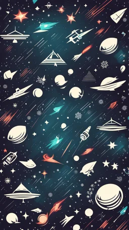 space background stylized. retro