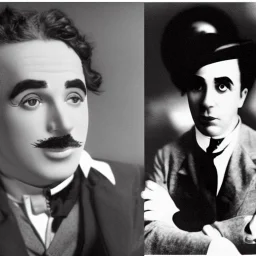 mélange visages, Charles Michel président Union européenne, Charlie Chaplin