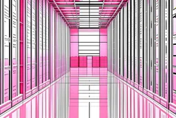 pink warehouse with high storage